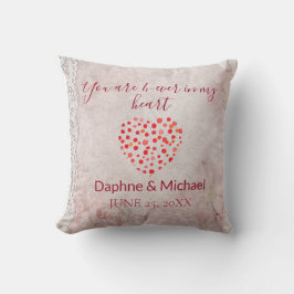 Elegant Roze Moderne Eenvoudige Grafische Hart Kussen