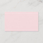 Elegant roze moderne, professionele Script Plain L Visitekaartje (Achterkant)