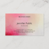 Elegant roze moderne Sjabloon Handgeschreven naam Visitekaartje (Achterkant)