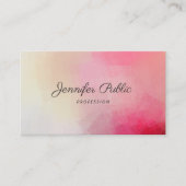 Elegant roze moderne Sjabloon Handgeschreven naam Visitekaartje (Voorkant)