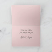 Elegant roze Moederdag gevouwen Wenskaart Kaart (Binnen)