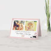 Elegant roze Moederdag gevouwen Wenskaart Kaart (Voorkant)