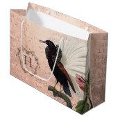 Elegant roze monogram groot cadeauzakje (Voorkant Gekanteld)