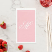 Elegant roze monogram Initiaal Servet (Insitu)