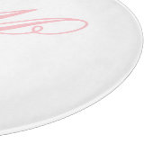 Elegant Roze Monogram Initiaal Snijplank (Hoek)
