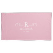 Elegant roze monogram Kussensloop (Voorkant)