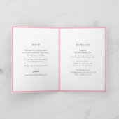 Elegant Roze Monogram Moderne Trouw (Binnen)