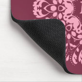 Elegant roze monogram muismat (Hoek)