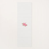 Elegant roze monogram Rozen gestreept patroon Yogamat (Achterkant)
