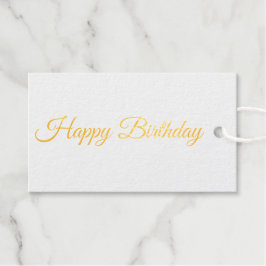 Elegant Roze monogrammed - Verjaardag gouden Cadeaulabels