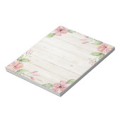 Elegant roze mooie Waterverf Floral Post-it-Note Notitieblok (Linkerzijde)