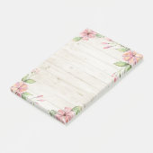 Elegant roze mooie Waterverf Floral Post-it-Note Post-it® Notes (Schuin)