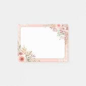 Elegant roze mooie Waterverf Floral Post-it-Note Post-it® Notes (Voorkant)
