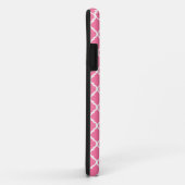 Elegant roze Moroccan Quatrefoil gepersonaliseerd Case-Mate iPhone Case (Achterkant/rechts)