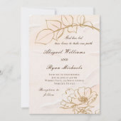 Elegant roze mosterd Roos vertrekt Christelijk huw Kaart (Voorkant)