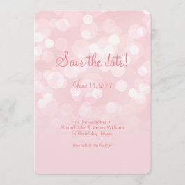 Elegant roze mousserende bokeh, met uitzondering v save the date