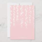 Elegant roze mousserende lichten Quinceañera Kaart (Achterkant)