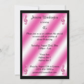 Elegant, roze muziekcirkel 45e verjaardag kaart (Achterkant)