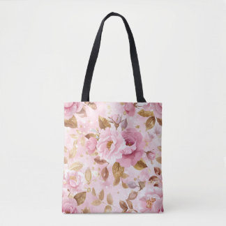Elegant roze naadloos motief met rozen A Tote Bag
