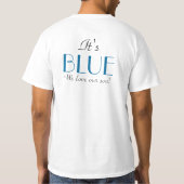 Elegant roze of Blue Gender Reopenbaart - Blauw -  T-shirt (Achterkant)