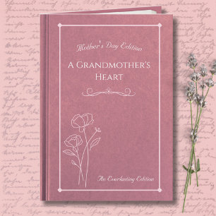 Elegant Roze Oma Moederdag Prentenboek Kaart