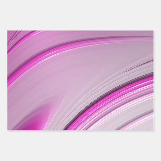 Elegant roze ombre gradiënt fractal Swirl Inpakpapier Vel (Voorkant)