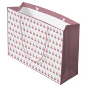 Elegant Roze Ombre Kerstboom Patroon Groot Cadeauzakje (Achterkant Gekanteld)