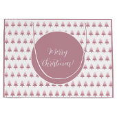 Elegant roze ombre kerstboomstructuur groot cadeauzakje (Voorkant)