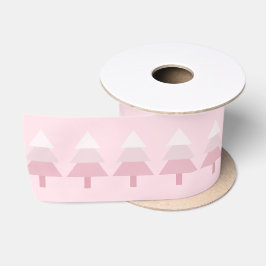 Elegant roze ombre kerstboomstructuur satijnen lint