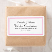 Elegant roze omhuld H Wijnflesetiket Etiket (Insitu)