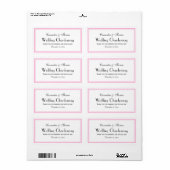 Elegant roze omhuld H Wijnflesetiket Etiket (Full Sheet)
