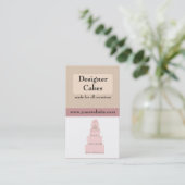 Elegant roze ontwerper visitekaartje (Staand voorkant)