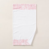 Elegant roze op witte kant rand badhanddoek bad handdoek (Handdoek)