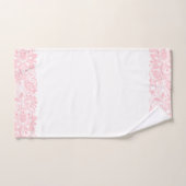 Elegant roze op witte kant rand badhanddoek bad handdoek (Handdoek)