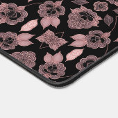 Elegant roze op zwart kant in stijl bureaumat (Hoek)