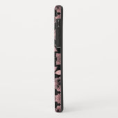 Elegant roze op zwart kant in stijl Case-Mate iPhone case (Achterkant/links)