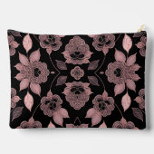 Elegant roze op zwart kant in  stijl op maat etui (Achterkant)
