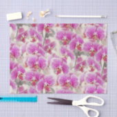 Elegant roze orchid Floral Pattern Tissuepapier (Craft)