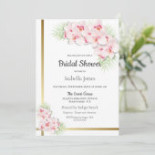 Elegant Roze Orchid Floral Vrijgezellenfeest Kaart (Staand voorkant)