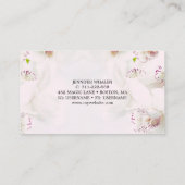 Elegant roze orchidee aangepast Visitekaartje (Achterkant)