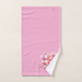 Elegant roze orchidee bad handdoek (Handdoek)