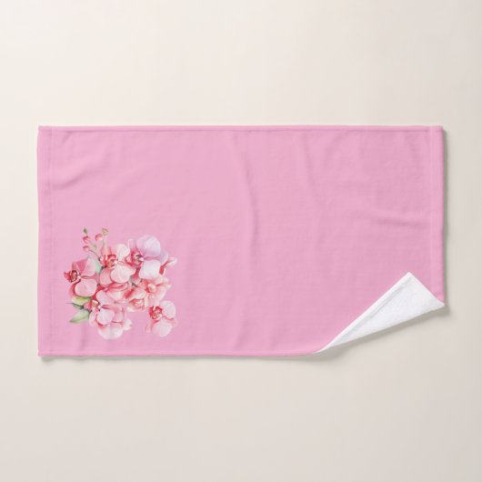 Elegant roze orchidee bad handdoek (Handdoek)