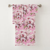 Elegant roze orchidee bad handdoek (Insitu)