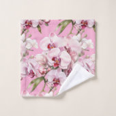 Elegant roze orchidee bad handdoek (Wasdoekje)