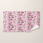 Elegant roze orchidee bad handdoek (Handdoek)