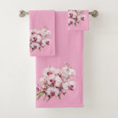 Elegant roze orchidee bad handdoek (Insitu)