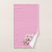 Elegant roze orchidee bad handdoek (Handdoek)