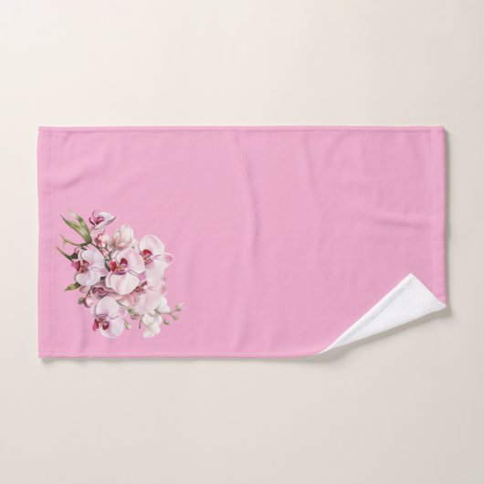 Elegant roze orchidee bad handdoek (Handdoek)