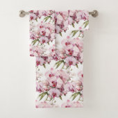 Elegant roze orchidee bad handdoek (Insitu)