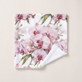 Elegant roze orchidee bad handdoek (Wasdoekje)